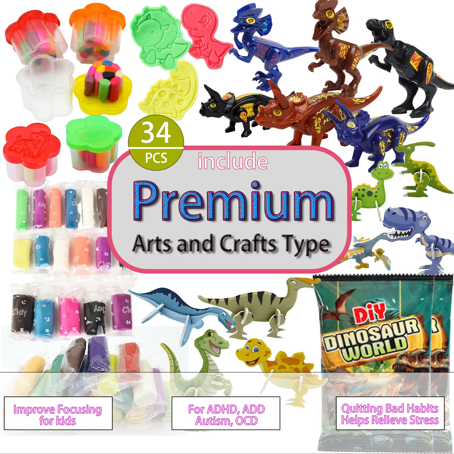 Leeche 498 PCS box side view showing diverse toys for kids