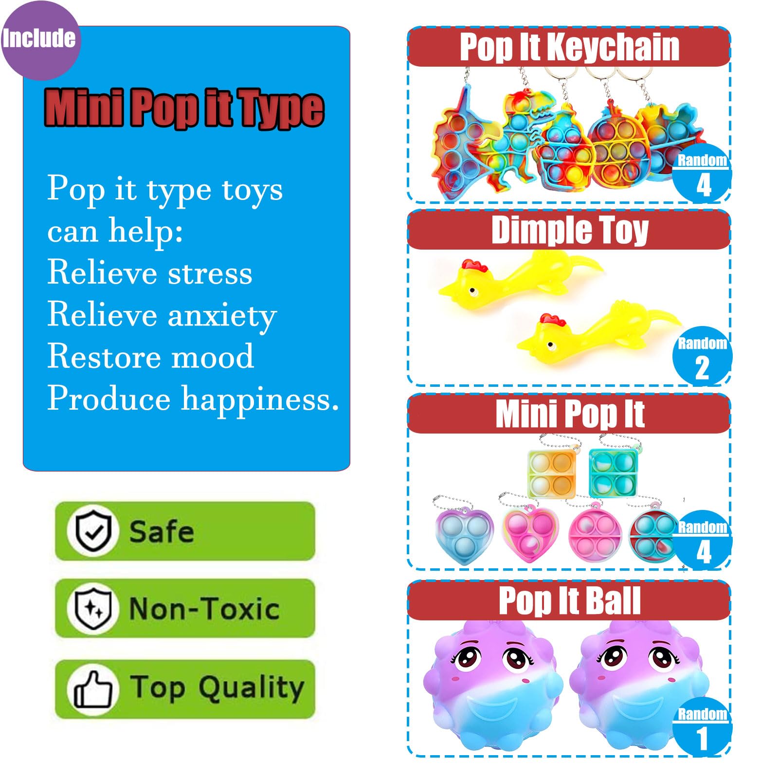 Leeche mini push pop keychain offers a small sensory pop for on-the-go fidget play