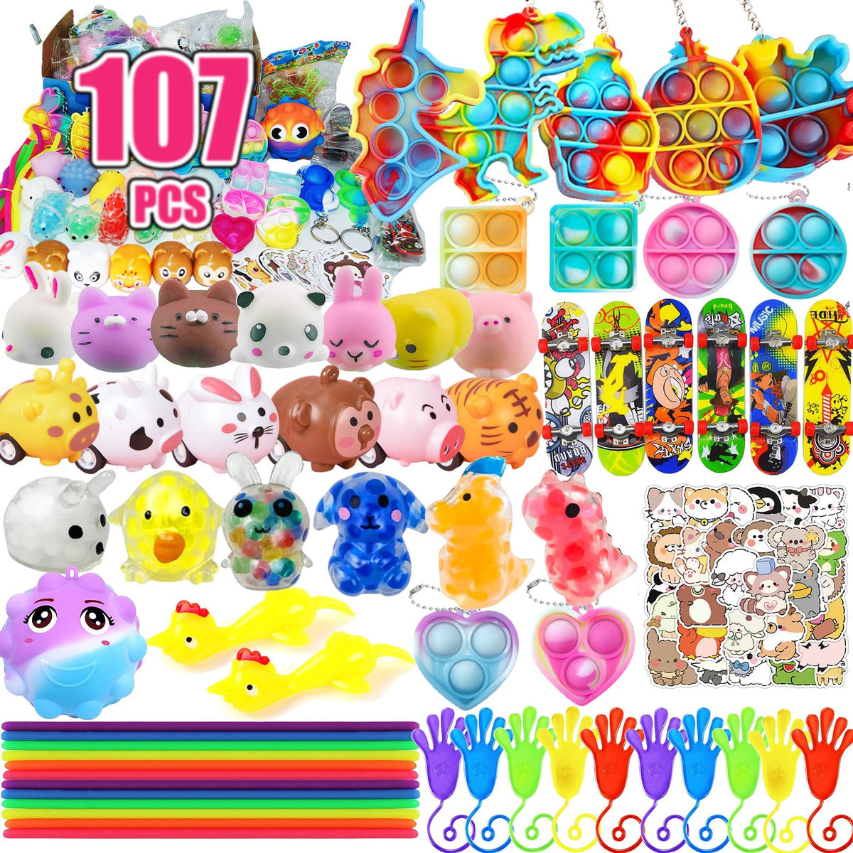 Leeche premium pop party favors collection for kids' celebrations and prizes