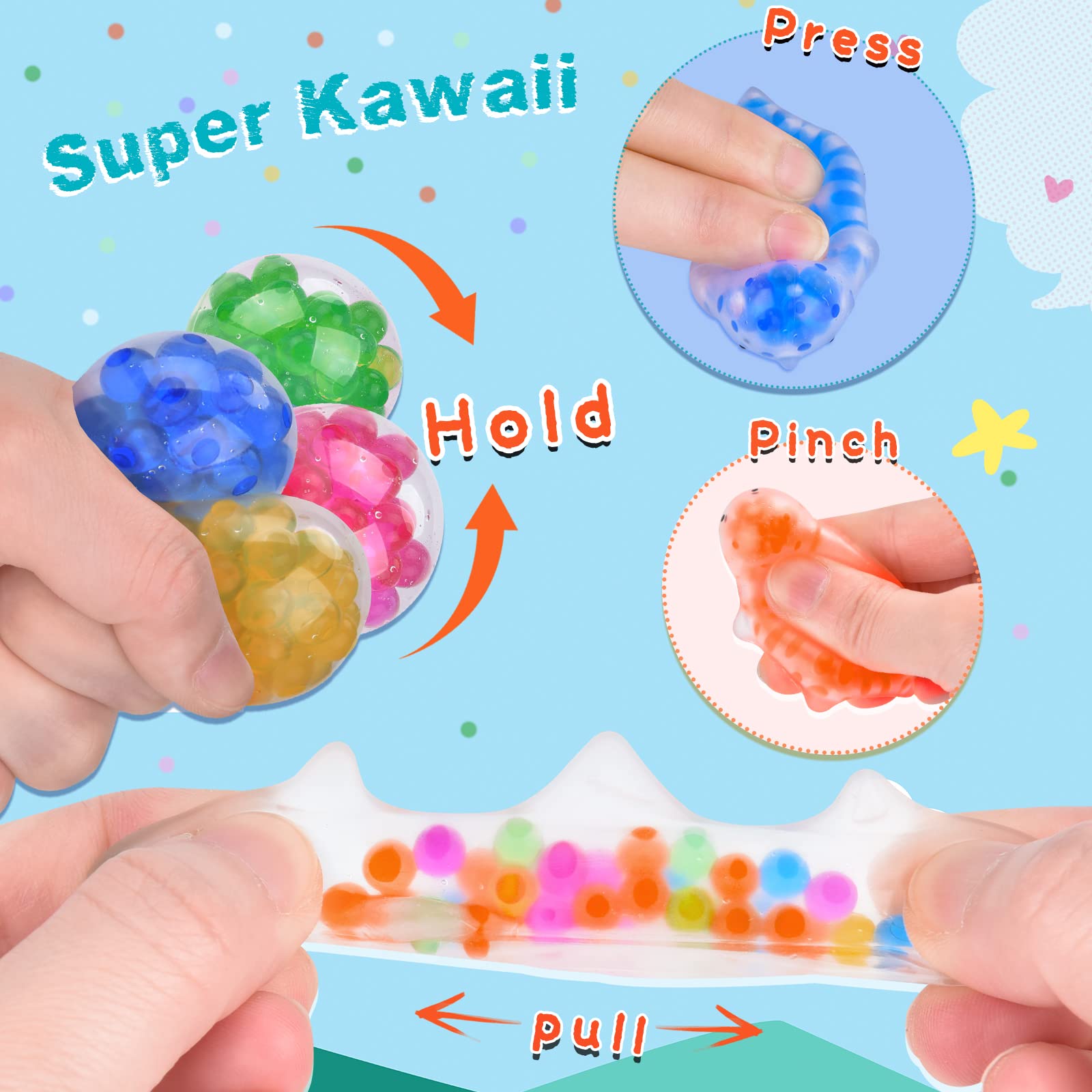 LEEHUR mochi squishy toys individual pieces for tactile play