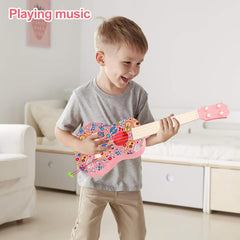 LeeQee ukulele in action during playtime, kids discover rhythm