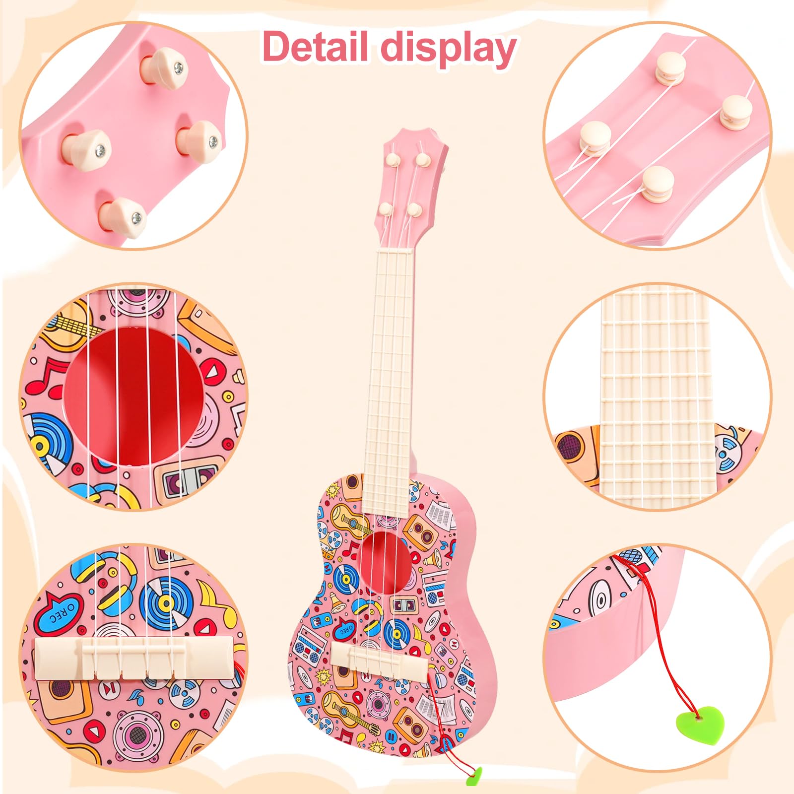 LeeQee colorful graffiti ukulele packaging ready as a gift for learners