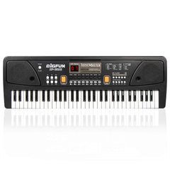 LeeQee digital keyboard piano with 61 keys, compact and kid-friendly for on-the-go practice