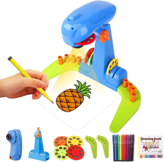 LEERFEI projection drawing setup for kids, guiding creative play
