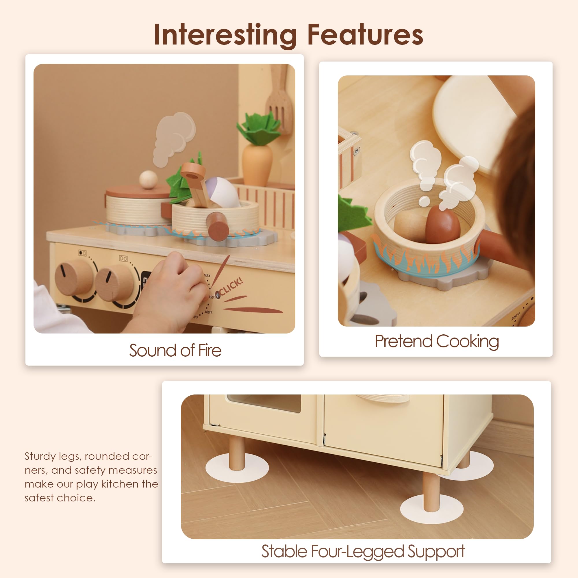 Leeshyah kitchen storage compartments help tidy up after playtime