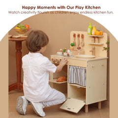 Leeshyah play kitchen with turning knobs for realistic culinary exploration