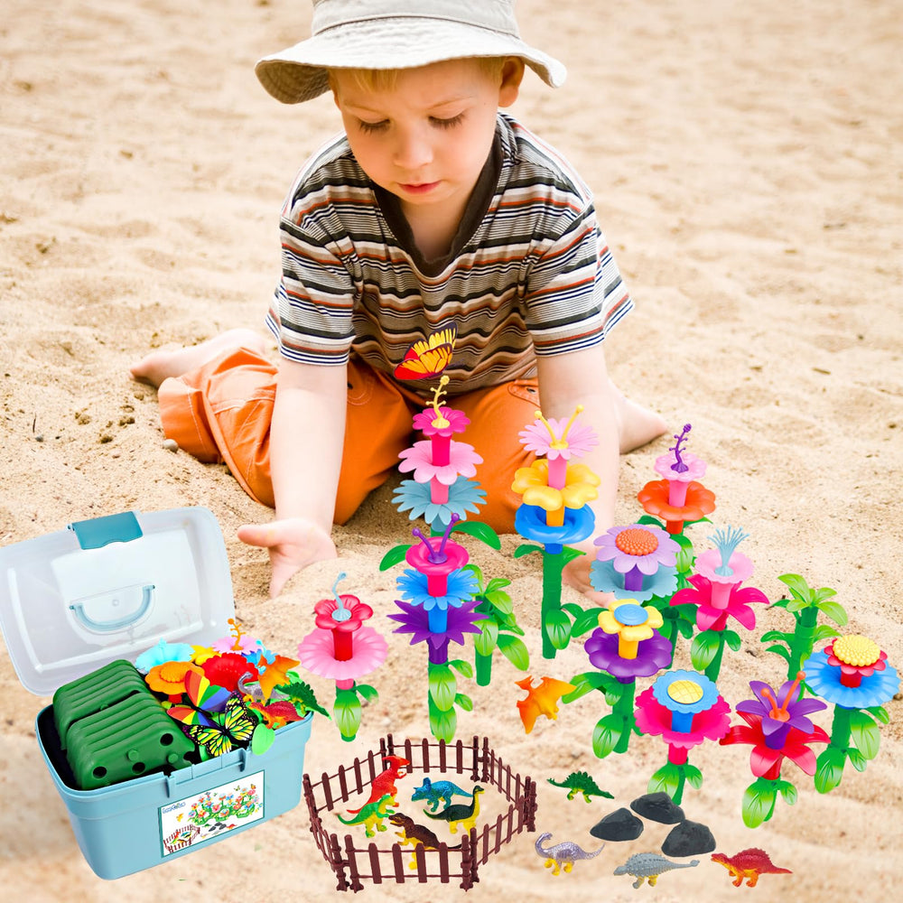Leetous 167-piece set contents showcases diverse parts for endless garden builds.
