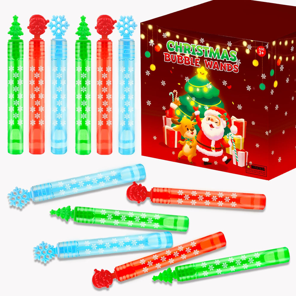 Leetous Christmas bubbles with tree design provide festive fun for kids during holidays.