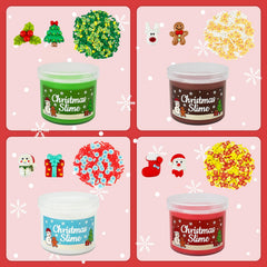 Leetous slime kit add-ins with Santa and snowman charms for holiday creativity