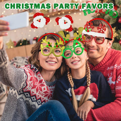 Leetous stockings, reindeer, and snowflake designs offer merry prop variety.