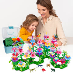 Leetous flower pieces and stems for colorful garden craft activities
