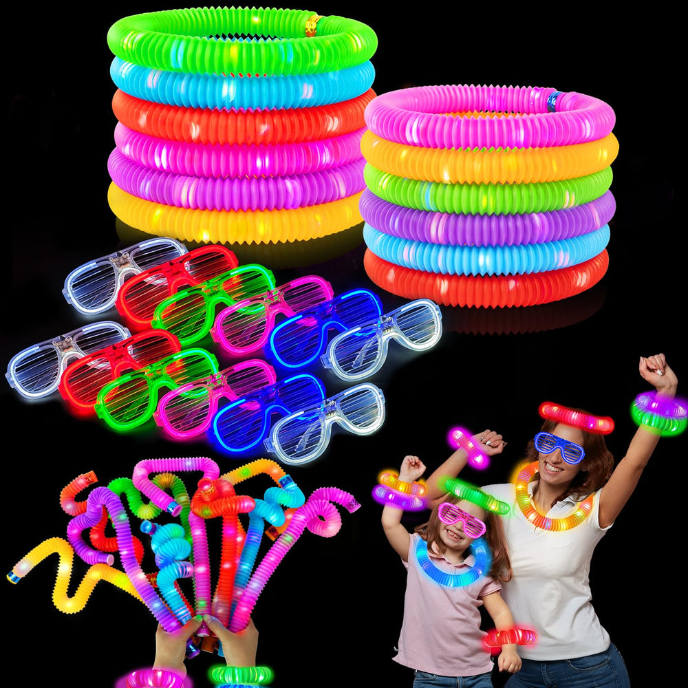 Leetous glow sticks in six colors brighten kids' birthday parties.
