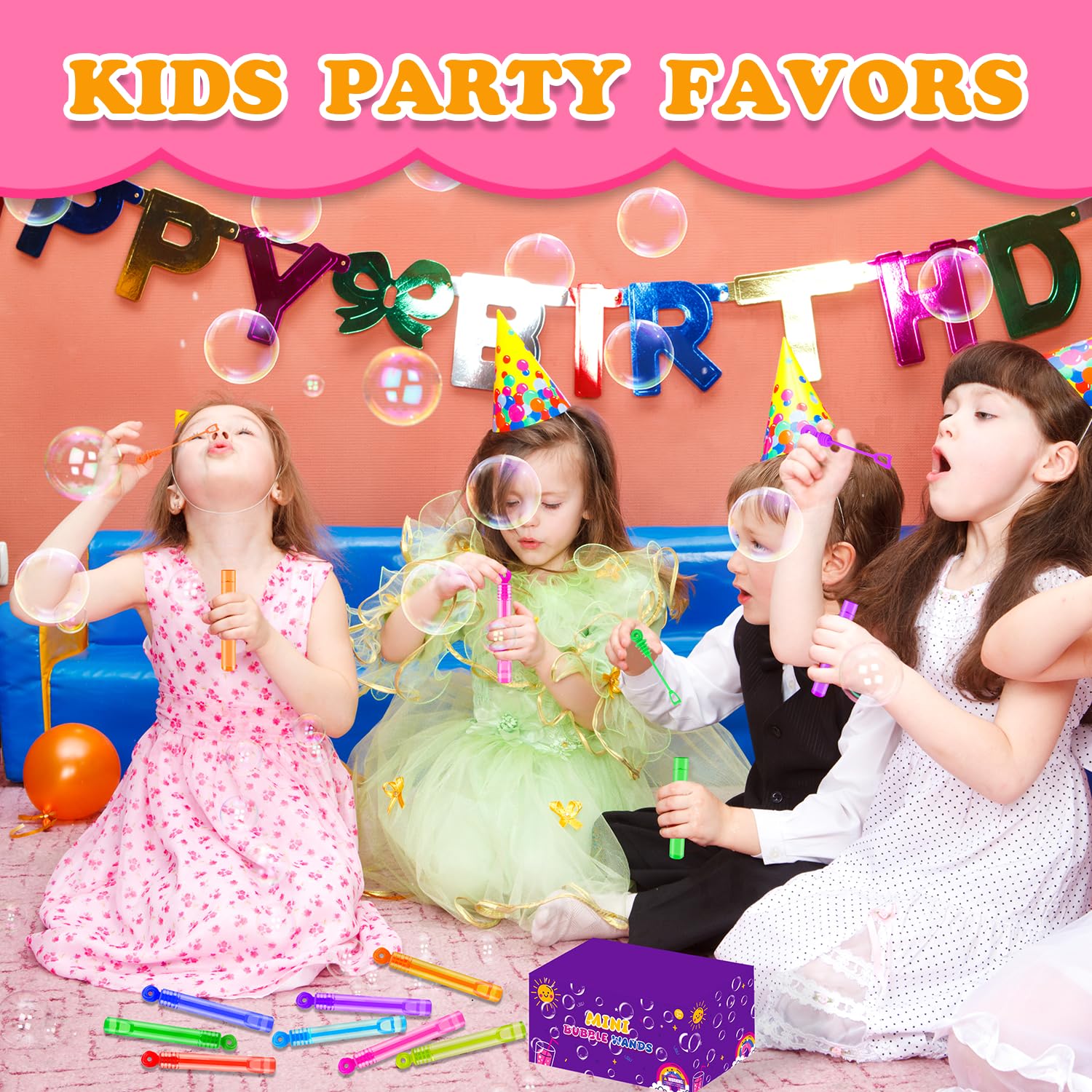 Leetous safe, toddler-friendly bubble wands with non-toxic materials.