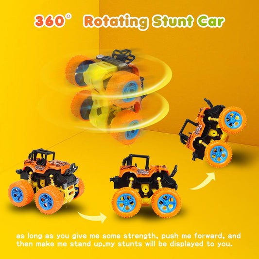 LEFEI Monster Truck four-pack side view highlights big wheels for all terrains
