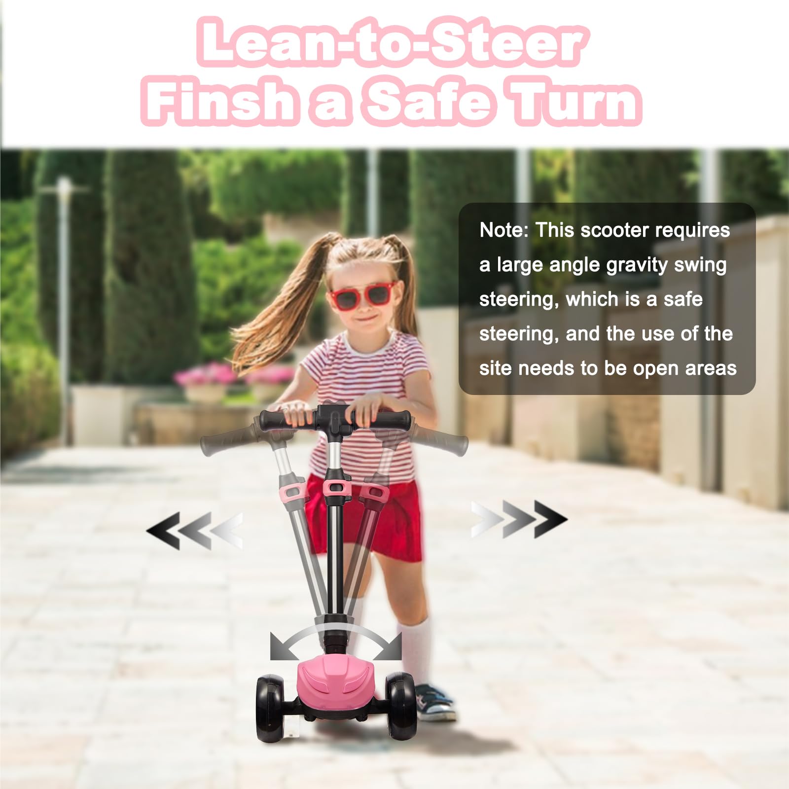 LEFELWEL 3-wheel stability helps young riders stay balanced.