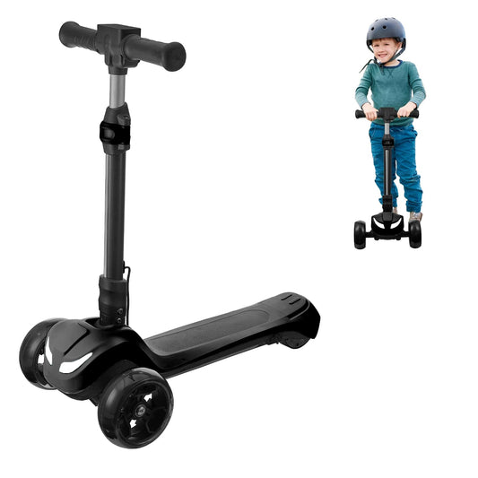 LEFELWEL 3-wheel kid scooter LCD display shows speed and battery for easy monitoring.