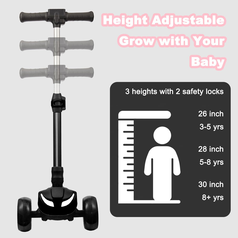 LEFELWEL kid scooter foldable design makes storage and transport simple.