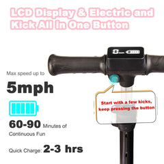 LEFELWEL kid scooter reliable thumb throttle provides smooth acceleration and control.
