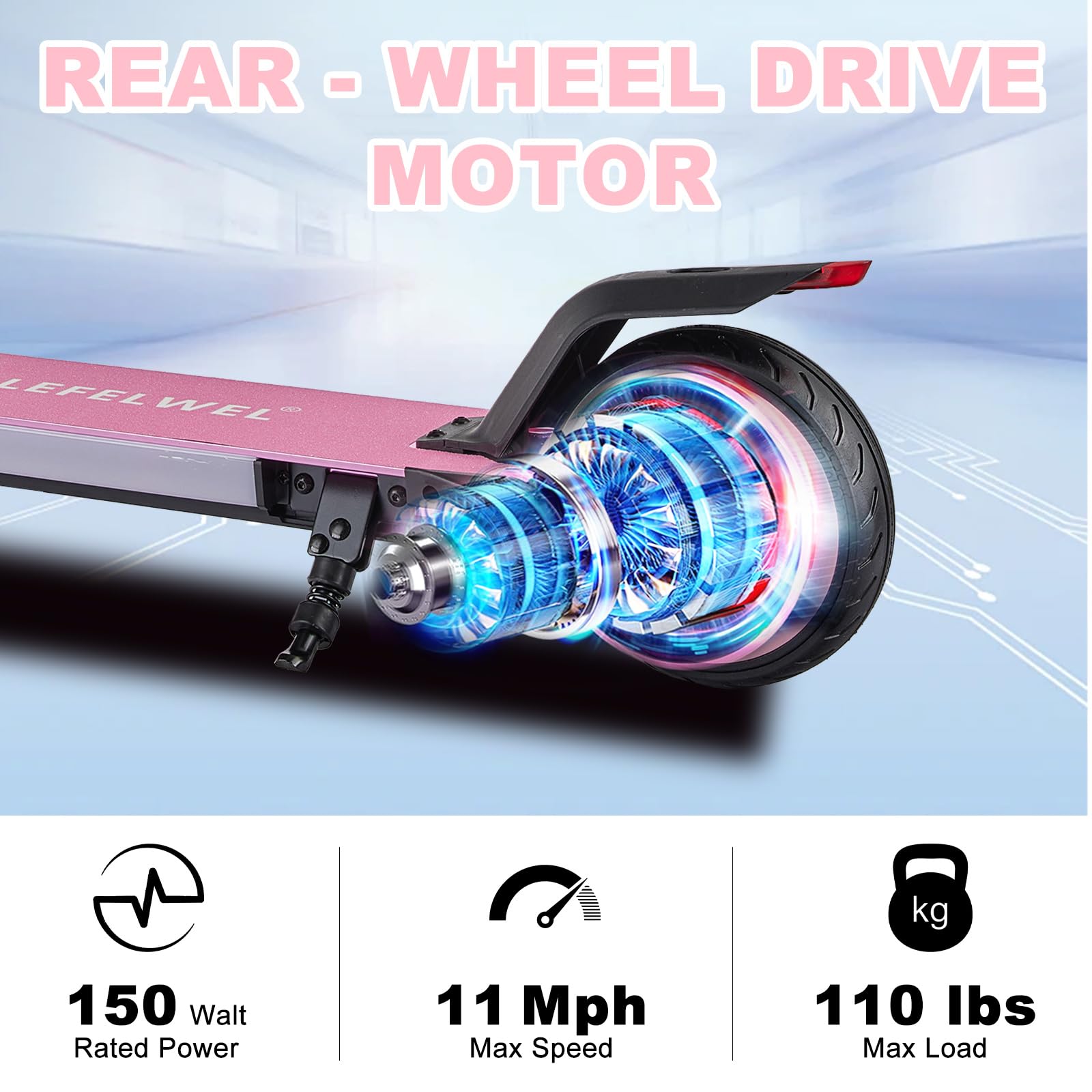 LEFELWEL non-slip handle and pedals help kids stay steady