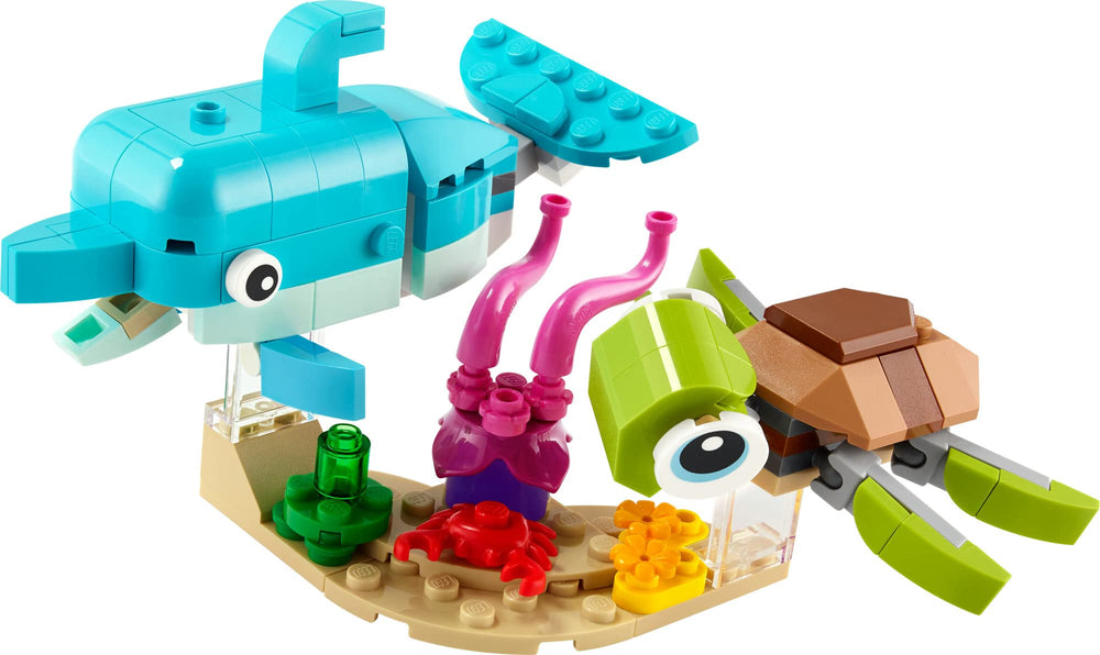 LEGO 31128 underwater scene trio for portable on-the-go play.