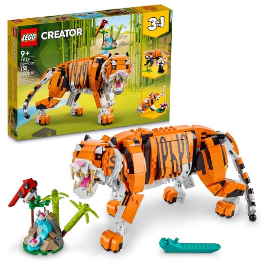 LEGO 31129 Majestic Tiger model with posable features for imaginative play