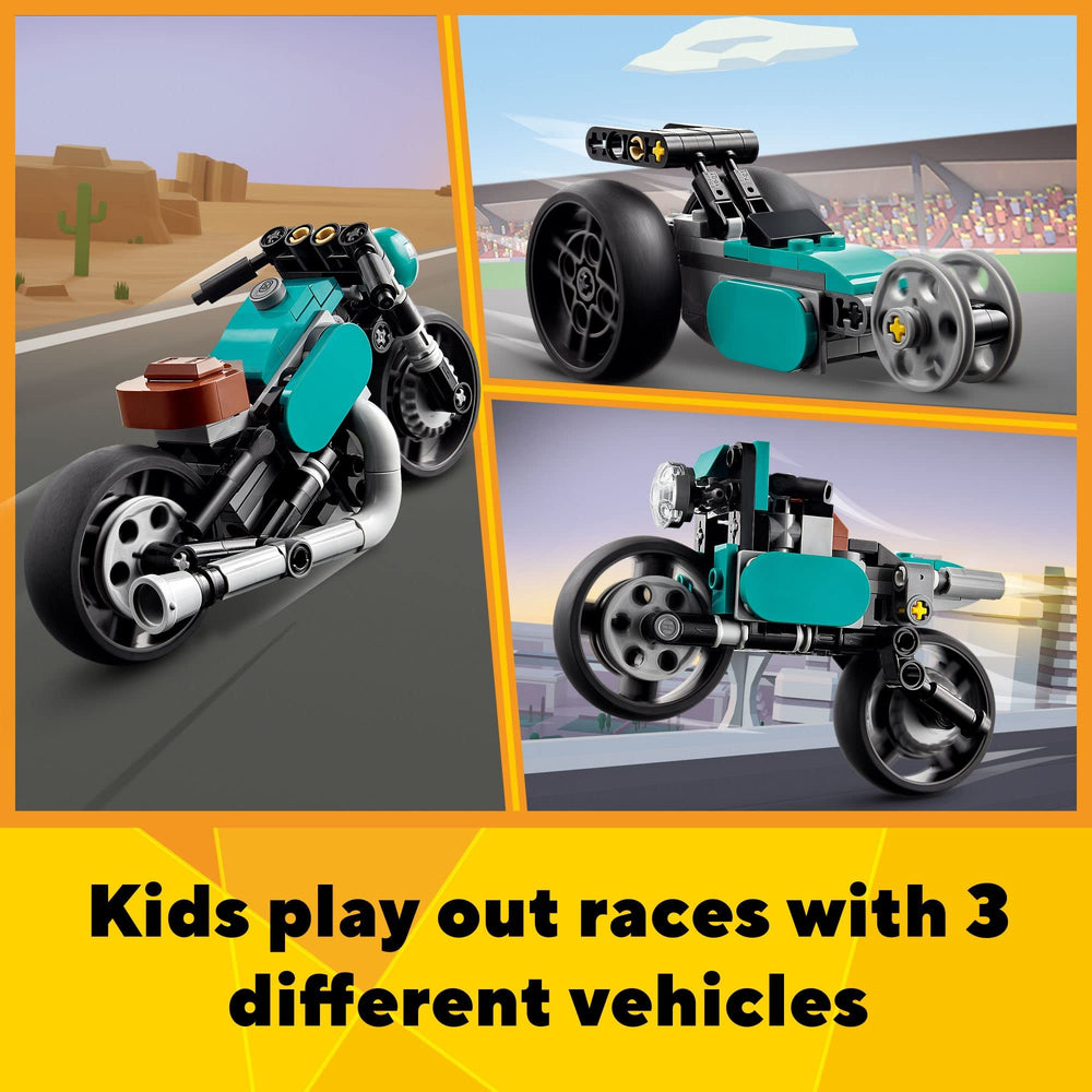 LEGO 31135 top fuel dragster car designed for fast-paced imaginative racing.