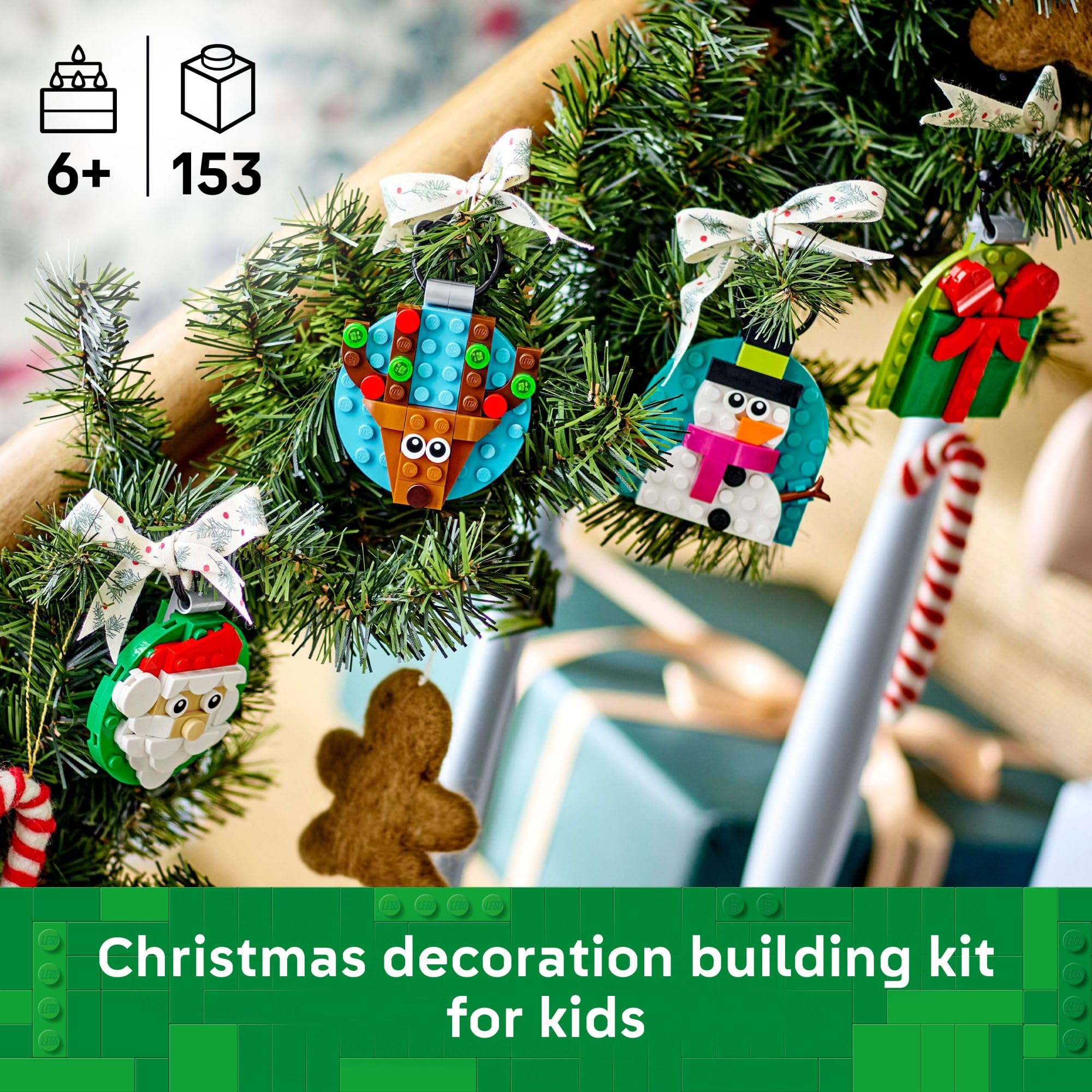 LEGO 40744 Santa ornament for holiday decor and storytelling.
