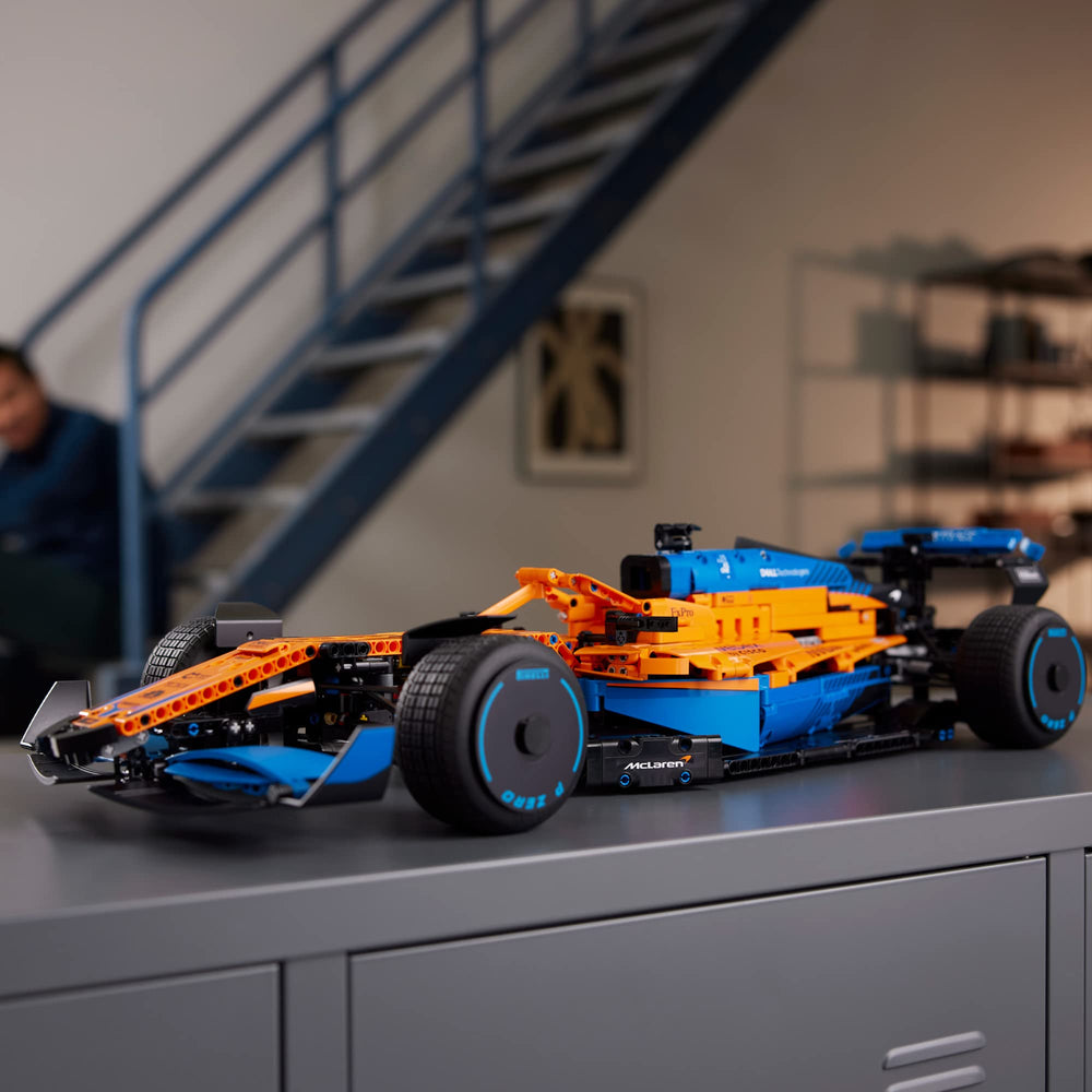 Lego 42141 Technic McLaren F1 display piece makes a bold coffee-table centerpiece.