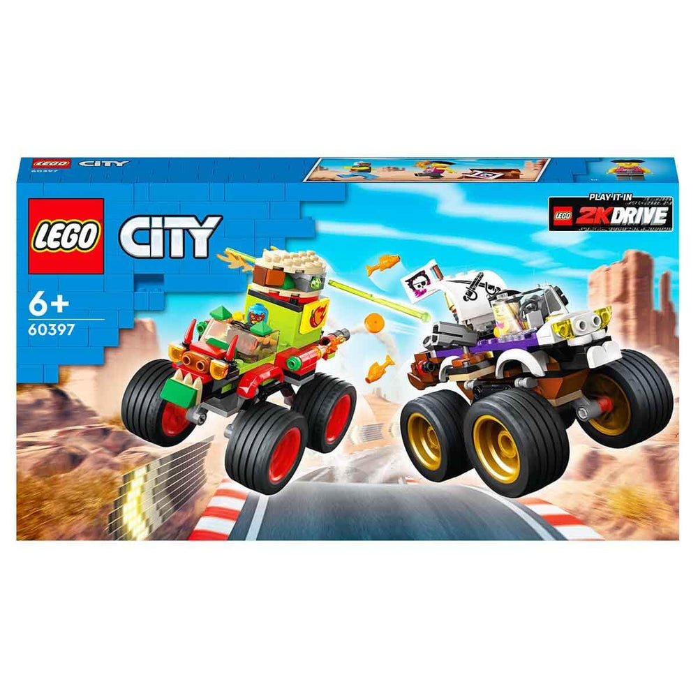 LEGO 60397 Monster Truck Race minifig drivers pirate and taco ready to race
