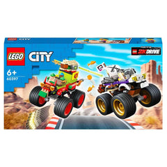 LEGO 60397 Monster Truck Race minifig drivers pirate and taco ready to race