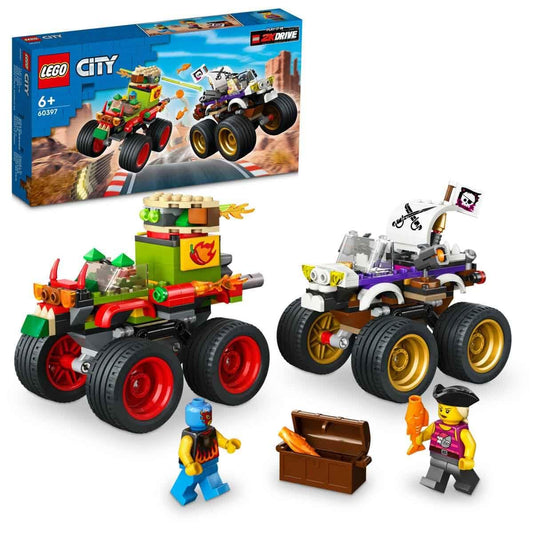 LEGO 60397 Monster Truck Race front view for dynamic play