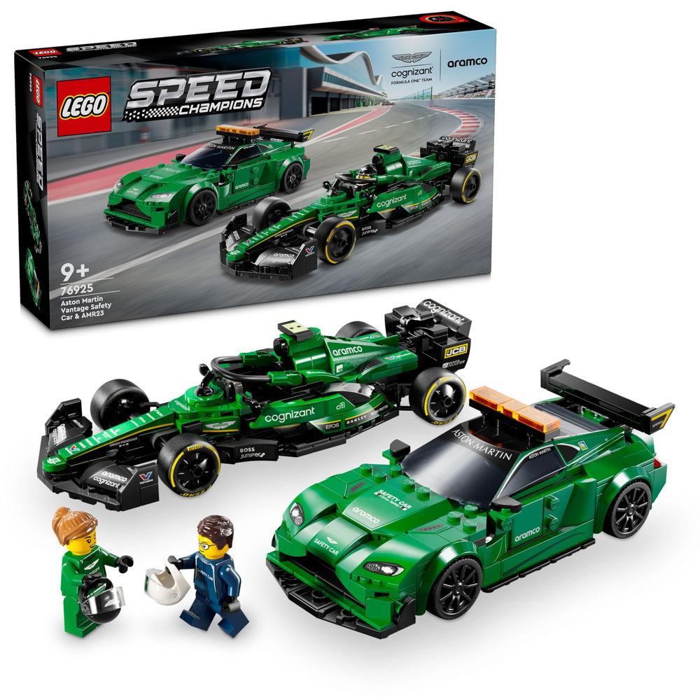 LEGO 76925 Aston Martin Safety Car front view for display and imaginative play