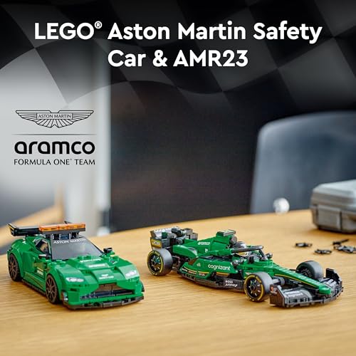 LEGO 76925 Aston Martin Safety Car rear view highlights decals and design fidelity