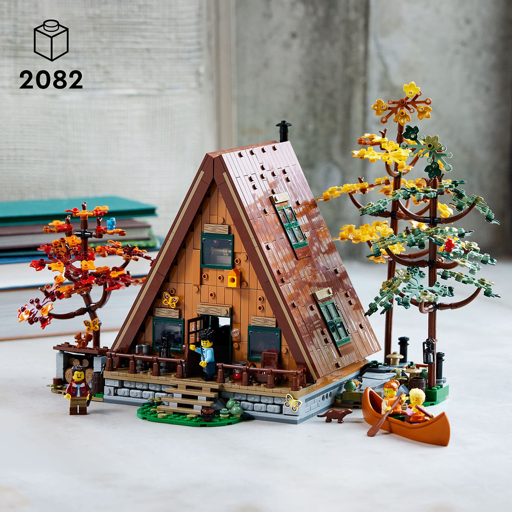 LEGO Ideas A-Frame Cabin bedroom upper level cozy retreat