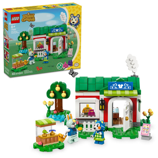 LEGO Animal Crossing Able Sisters shop front for imaginative dress-up play