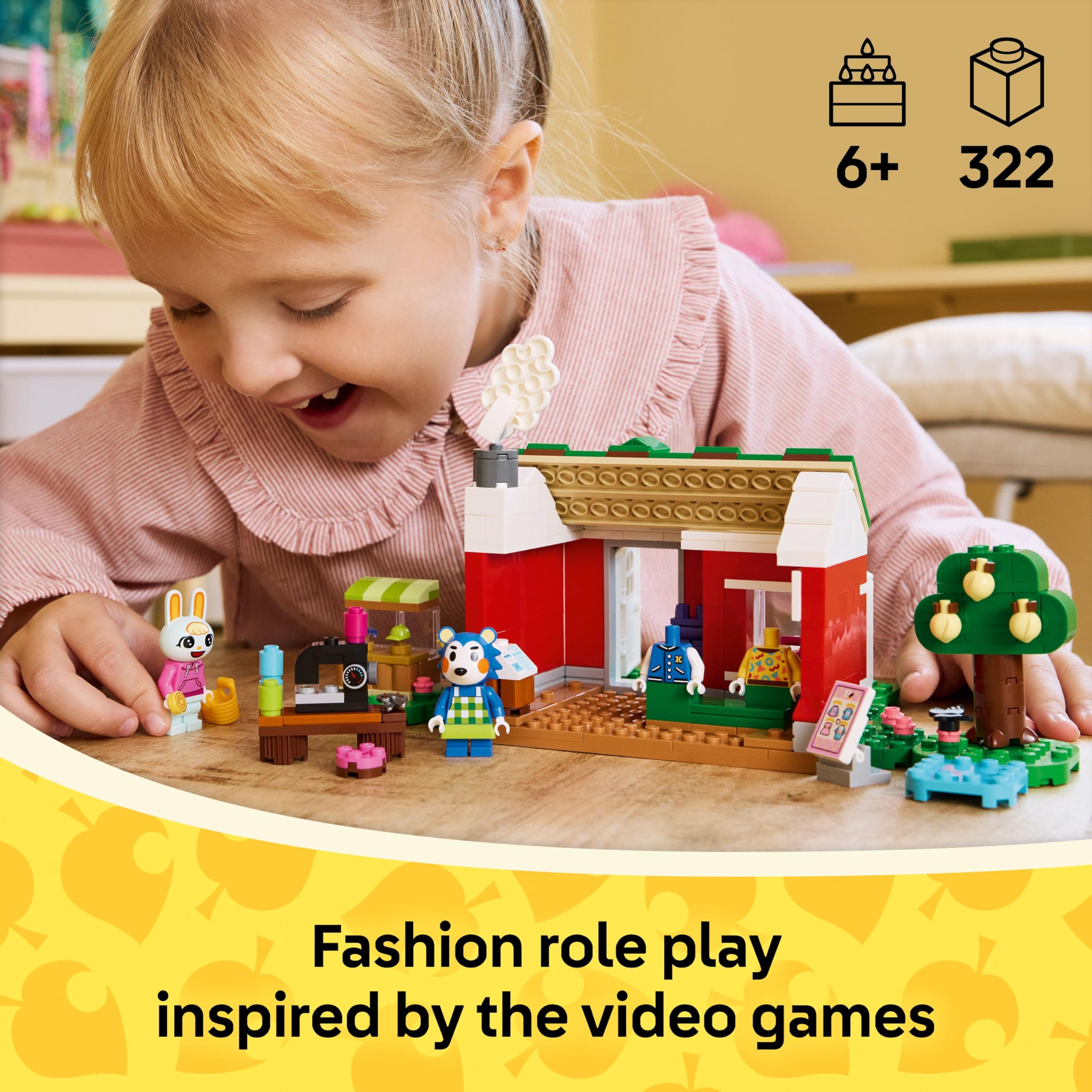 Workshop area with mini fashion accessories for pretend design sessions