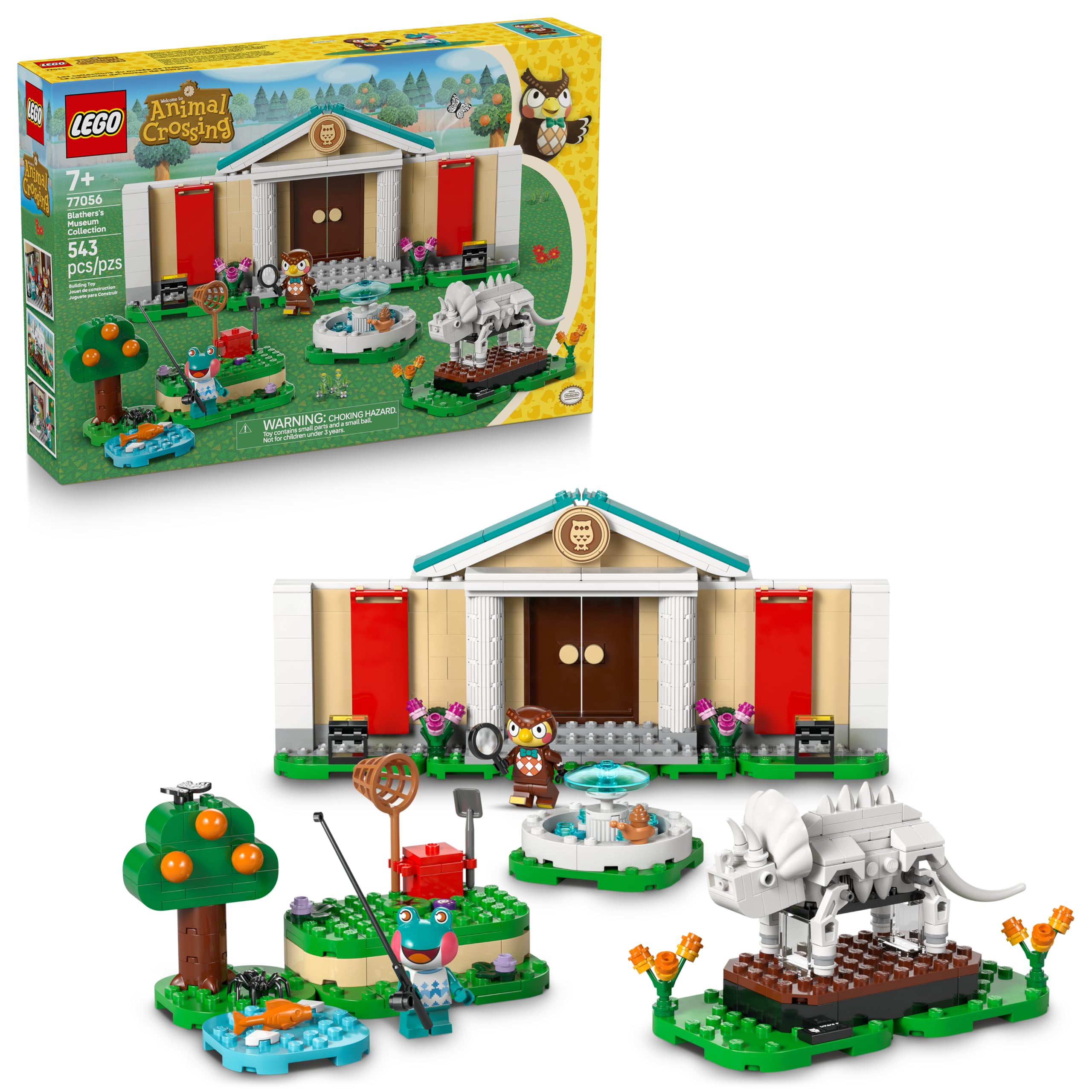 LEGO Animal Crossing Blathers Museum exterior view, compact educational playset for curious minds