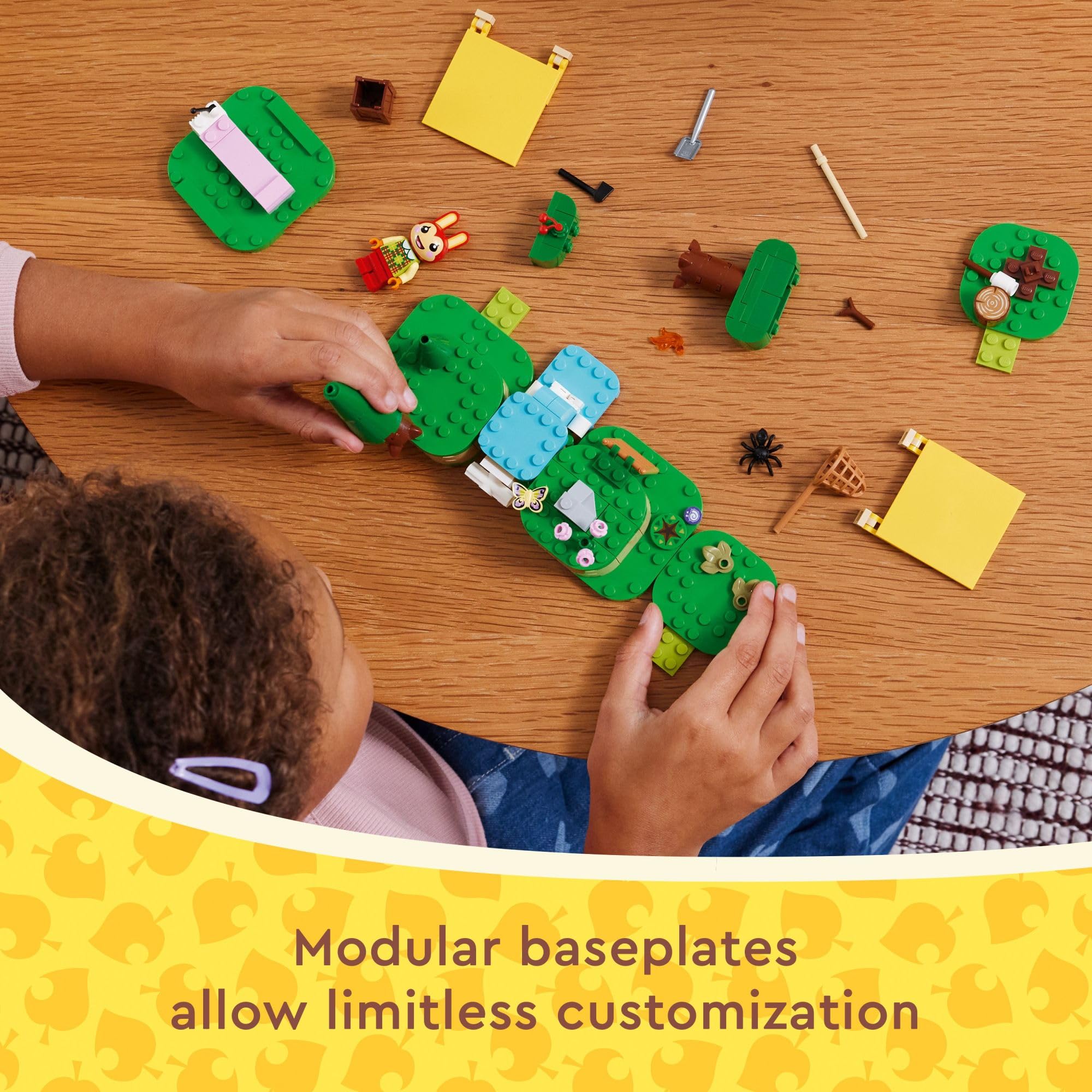 LEGO Animal Crossing Bunnie’s Outdoor Activities baseplates for customizable campsite layouts