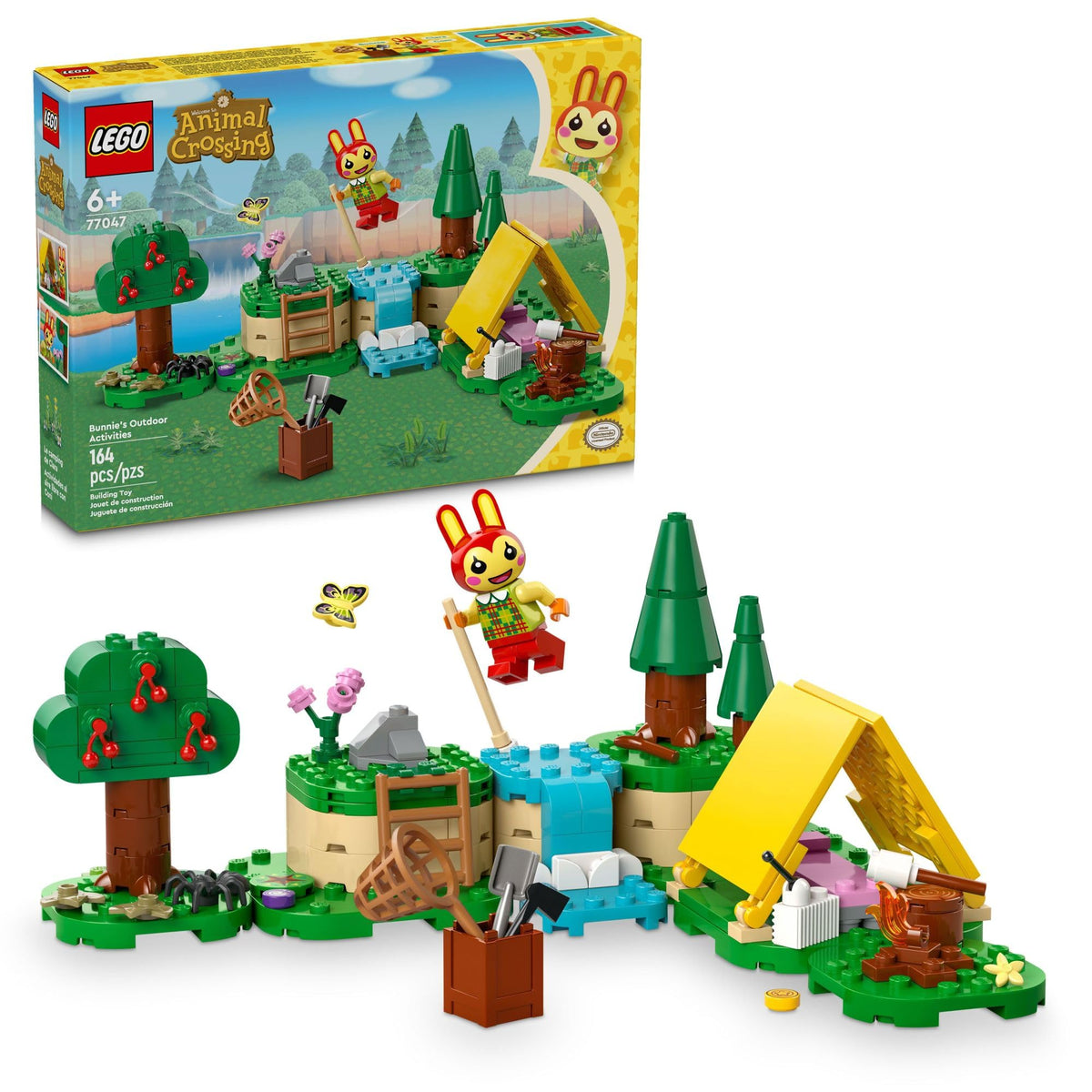 LEGO Animal Crossing Bunnie’s Outdoor Activities tent for cozy storytelling play
