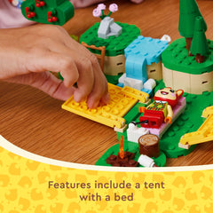 LEGO Animal Crossing Bunnie’s Outdoor Activities vaulting-pole enables dynamic river crossing play