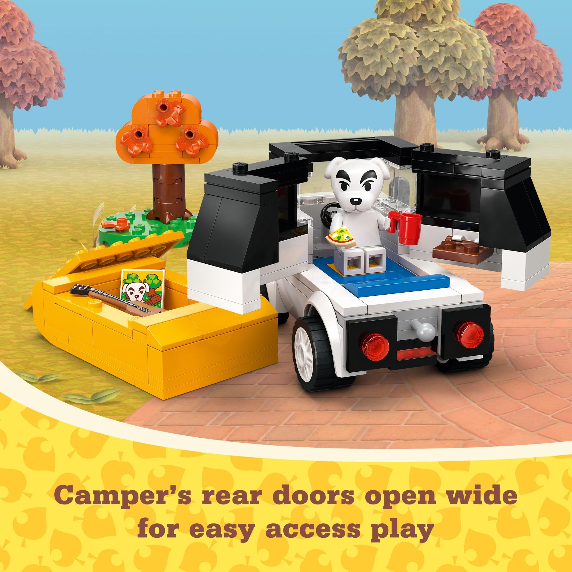 LEGO Animal Crossing camper car model for portable pretend play