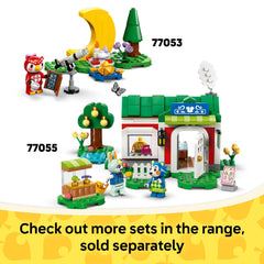 LEGO Animal Crossing car and travel trailer inviting mobile town adventures