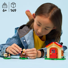 LEGO Animal Crossing Goldie minifigure sparks caring pretend play and storytelling