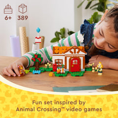 LEGO Animal Crossing Isabelle figure joined by interactive accessories for creative scenes
