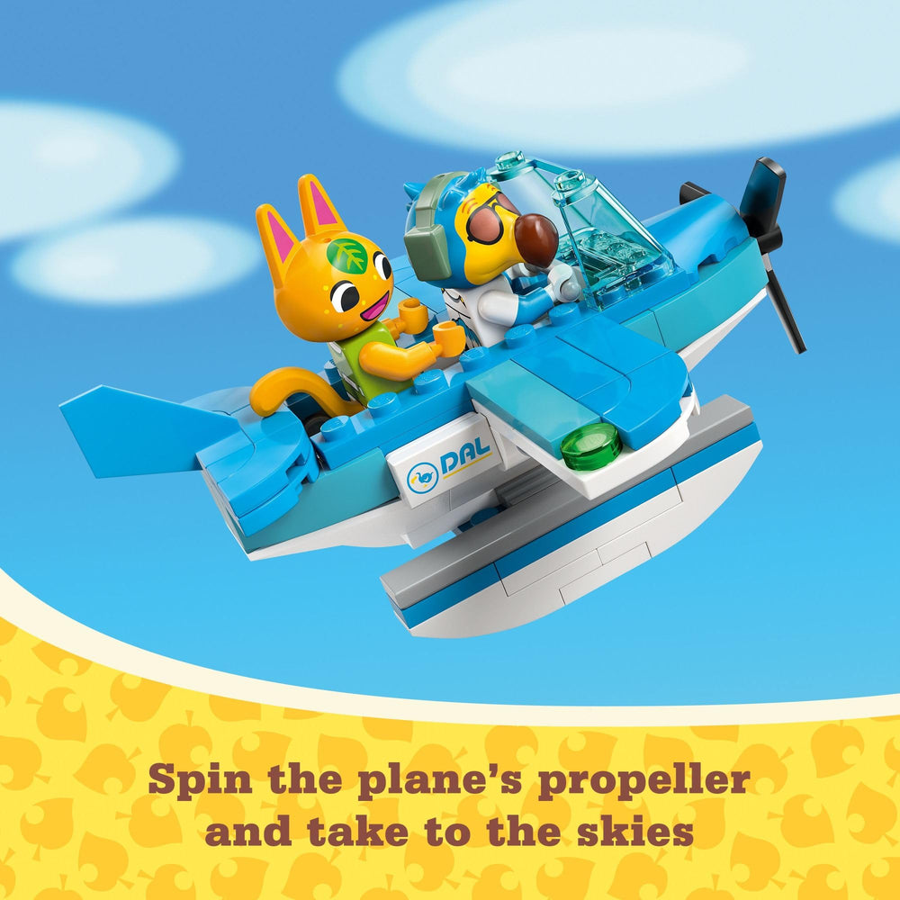 Lego Animal Crossing seaplane with propeller fosters hands-on building and storytelling