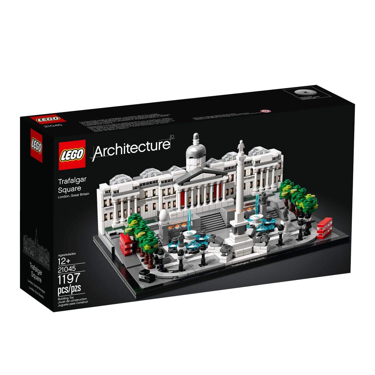 LEGO Architecture 21045 Trafalgar Square baseplate with roads, stabilizes and frames the scene.