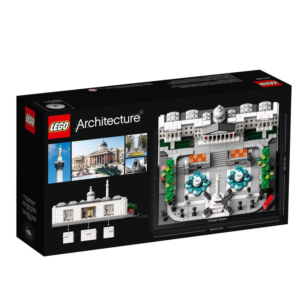 LEGO Architecture 21045 Trafalgar Square decorative nameplate, completes a sophisticated display.