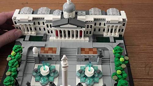 LEGO Architecture 21045 Trafalgar Square Nelson's Column with lions, creates a bold centerpiece for a shelf.