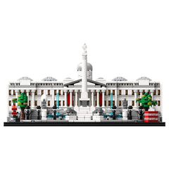 LEGO Architecture 21045 Trafalgar Square sculpture plinths, a refined collectible for shelves.
