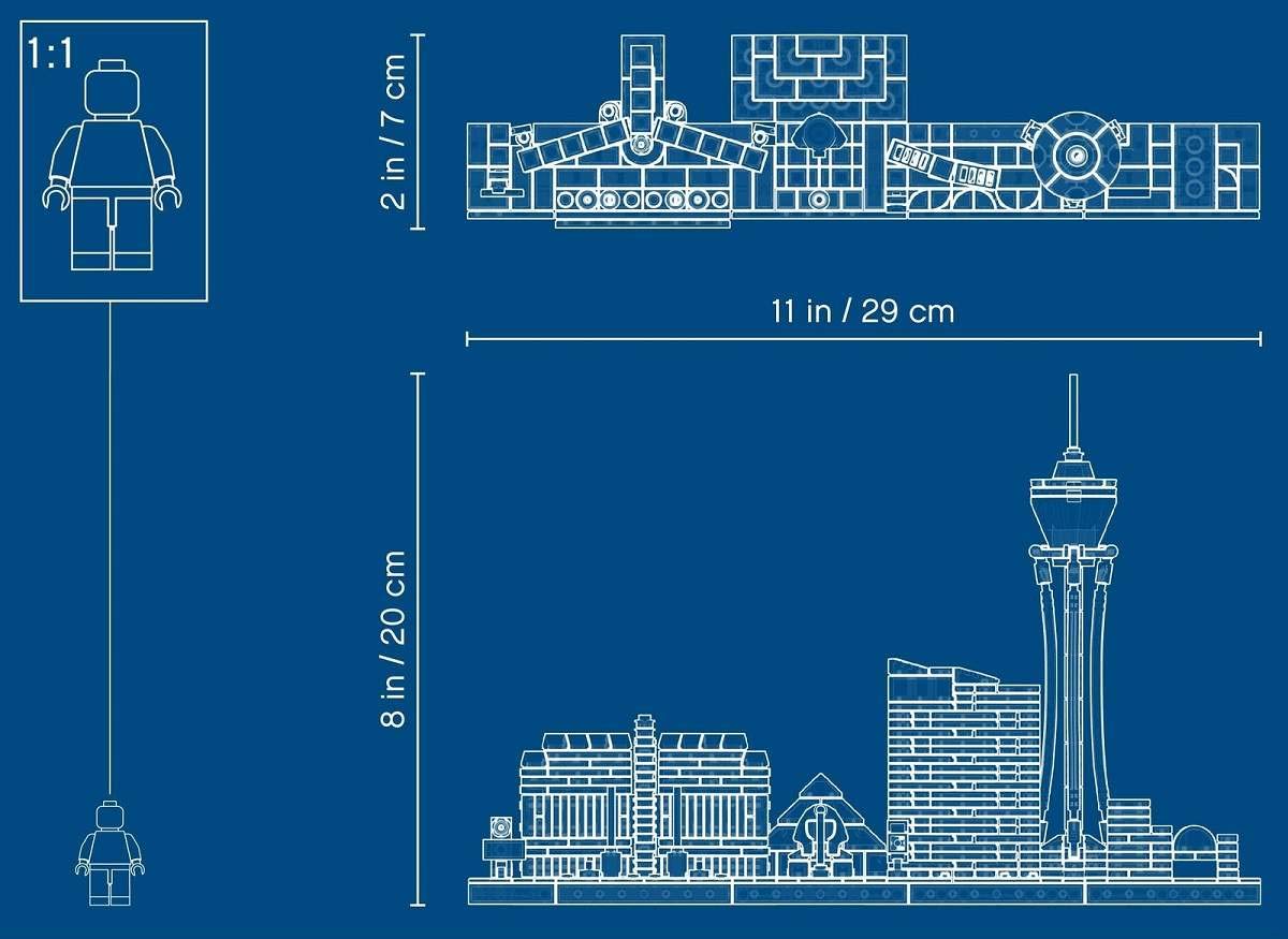 LEGO Architecture Las Vegas Fremont Street Experience scene for display and urban history interest.